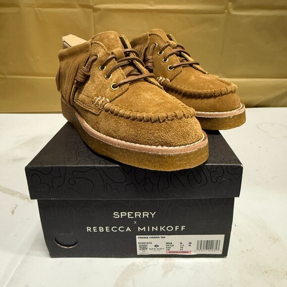 SPERRY x Rebecca Minkoff Women's Suede Fringe Chukka Boots Size 6 - Picture 2 of 9